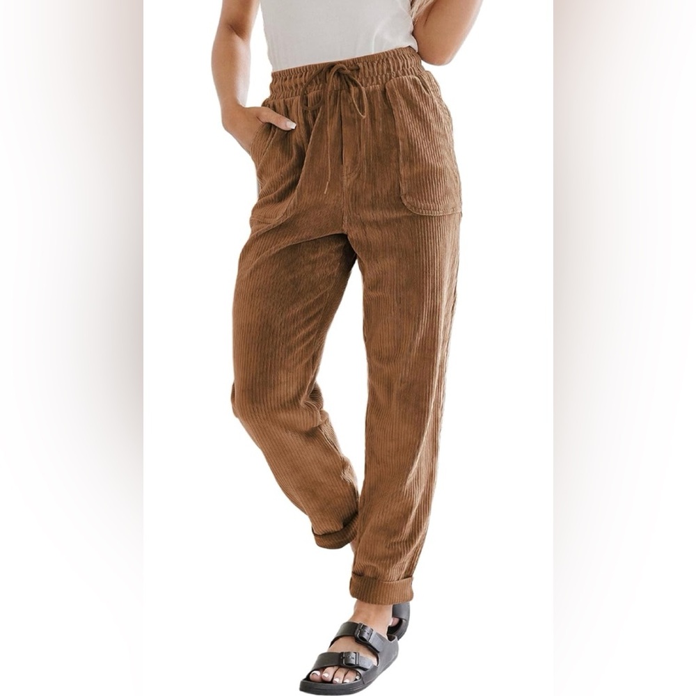 Brown Corduroy Women's Pants